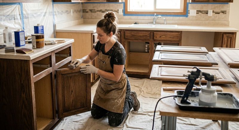 Kitchen Cupboard Refinishing in Dayton, OH